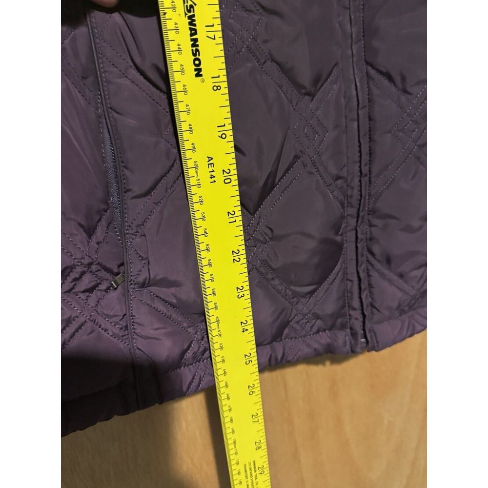 Eddie Bauer Puffer Vest Premium Goose Down Women's Large Purple Violet - Picture 4 of 5